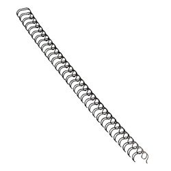 Fém spirál 3:1, 8mm, 36-50lap, Fellowes® 100 db/doboz, fekete Irodatechnika, kellékei Fellowes