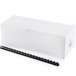 Spirál műanyag 14mm, 100 db/doboz, Bluering®, fekete Irodatechnika, kellékei Bluering