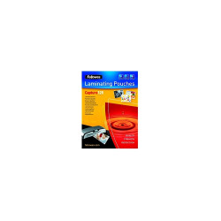 Lamináló fólia, 54x86mm, 125 mikron, fényes, 50 db/doboz, Fellowes® Irodatechnika, kellékei Fellowes