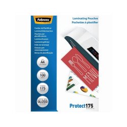 Lamináló fólia, A4, 175 mikron, fényes, 100 db/doboz, Fellowes® Irodatechnika, kellékei Fellowes