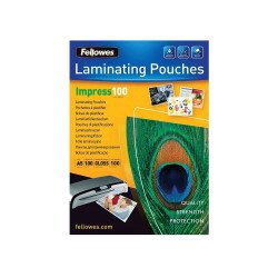 Lamináló fólia, A5, 100 mikron, fényes, 100 db/doboz, Irodatechnika, kellékei Fellowes