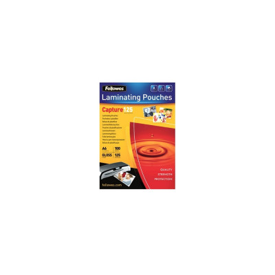 Lamináló fólia, A6, 125 mikron, fényes, 100 db/doboz, Fellowes® Lamináló fólia, A6, 125 mikron, fényes, 100 db/doboz, Fellowes®
