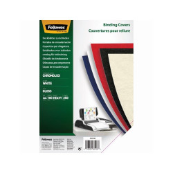 Hátlap, A4, 250 g, fényes 100 db/csomag, Fellowes® ChromoLux, fehér Irodatechnika, kellékei Fellowes