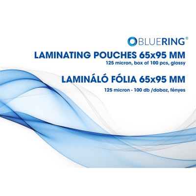 Lamináló fólia 65x95mm, 125 micron 100 db/doboz, Bluering®