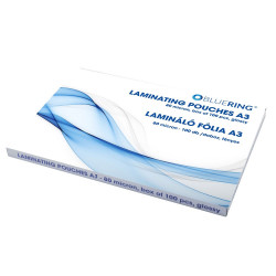 Lamináló fólia A3, 80 micron 100 db/doboz, Bluering® Irodatechnika, kellékei Bluering