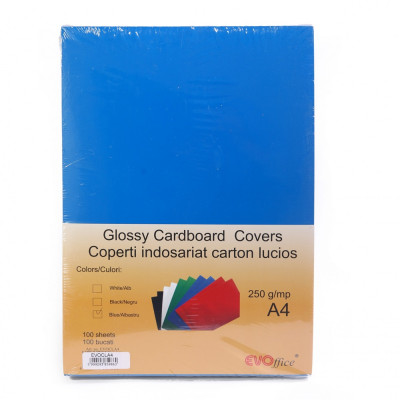 Hátlap, A4, 250 g. fényes 100 db/csomag, Evo kék Hátlap, A4, 250 g. fényes 100 db/csomag, Evo kék