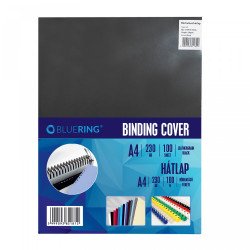 Hátlap, A4, 230 g. bőrhatású 100 db/csomag, Bluering® fekete Irodatechnika, kellékei Bluering