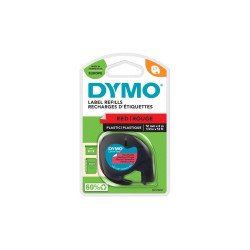 Feliratozógép szalag Dymo Letratag S0721630/59424 12mmx4m ORIGINAL piros Irodatechnika, kellékei Dymo