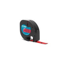 Feliratozógép szalag Dymo Letratag S0721630/59424 12mmx4m ORIGINAL piros Irodatechnika, kellékei Dymo