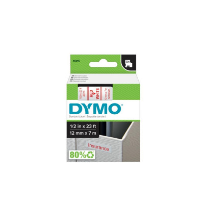 Feliratozógép szalag Dymo Letratag Dymo D1 S0720550/45015 12mmx7m, ORIGINAL, piros/fehér Feliratozógép szalag Dymo Letratag Dymo D1 S0720550/45015 12mmx7m, ORIGINAL, piros/fehér