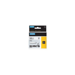 Feliratozógép szalag Dymo S0718600/18444 12mmx5,5m, ORIGINAL, fekete/fehér Irodatechnika, kellékei Dymo