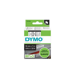 Feliratozógép szalag Dymo D1 S0720830/45803 19mmx7m ORIGINAL fekete/fehér Irodatechnika, kellékei Dymo