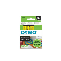 Feliratozógép szalag Dymo D1 S0720790/43618 6mmx7m, ORIGINAL, fekete/sárga Irodatechnika, kellékei Dymo