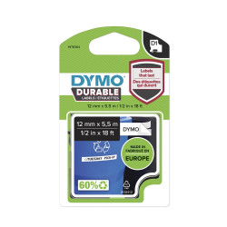 Feliratozógép szalag tartós Dymo D1 1978364 12mmx5,5m ORIGINAL fekete/fehér Irodatechnika, kellékei Dymo