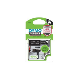 Feliratozógép szalag tartós Dymo D1 1978365 12mmx3m, ORIGINAL, fehér/fekete Irodatechnika, kellékei Dymo