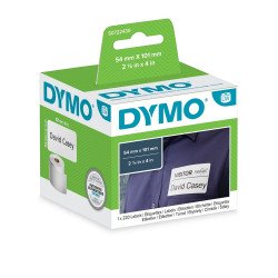 Etikett Dymo LW nyomtatóhoz 54x101mm, 220 db etikett/doboz, Original, fehér Irodatechnika, kellékei Dymo