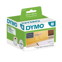 Etikett Dymo LW nyomtatóhoz műanyag 36x89mm, 260 db etikett/doboz, Original, átlátszó Irodatechnika, kellékei Dymo