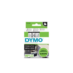 Feliratozógép szalag Dymo D1 S0720680/40913 9mmx7m, ORIGINAL, fekete/fehér Irodatechnika, kellékei Dymo