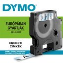 Feliratozógép szalag Dymo D1 S0720500/45010 12mmx7m, ORIGINAL, fekete/víztiszta