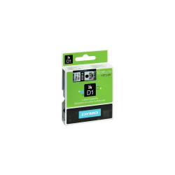 Feliratozógép szalag Dymo D1 S0720500/45010 12mmx7m, ORIGINAL, fekete/víztiszta Irodatechnika, kellékei Dymo