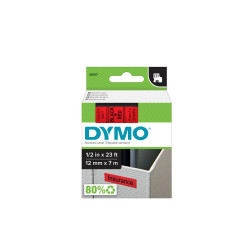 Feliratozógép szalag Dymo D1 S0720570/45017 12mmx7m, ORIGINAL, fekete/piros Irodatechnika, kellékei Dymo