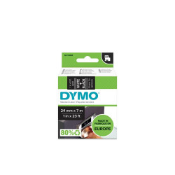 Feliratozógép szalag Dymo D1 S0721010/53721 24mmx7m, ORIGINAL, fehér/fekete Irodatechnika, kellékei Dymo