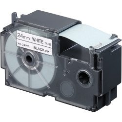 Feliratozógép szalag XR-24WE1 24mmx8m Casio fehér/fekete Irodatechnika, kellékei Casio