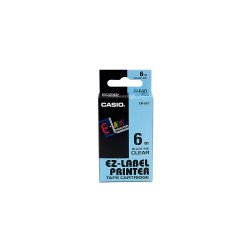 Feliratozógép szalag XR-6X1 6mmx8m Casio víztiszta/fekete Irodatechnika, kellékei Casio