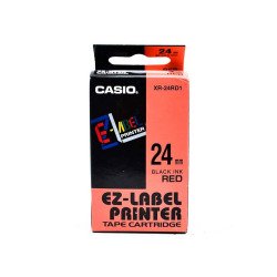 Feliratozógép szalag XR-24RD1 24mmx8m Casio piros/fekete Irodatechnika, kellékei Casio