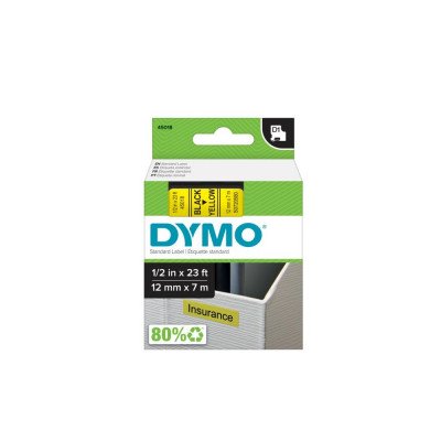 Feliratozógép szalag Dymo D1 S0720580/45018 12mmx7m ORIGINAL fekete/sárga Feliratozógép szalag Dymo D1 S0720580/45018 12mmx7m ORIGINAL fekete/sárga