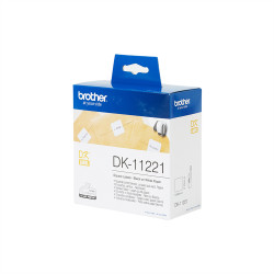 Brother DK11221 etikett 23x23mm 1000 db etikett/doboz fekete/fehér Irodatechnika, kellékei Brother