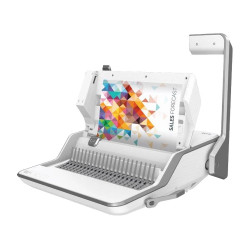 Spirálozógép, műanyag spirálkötéshez, 300lap, 3in1 manuális, Fellowes® LYRA Irodatechnika, kellékei Fellowes