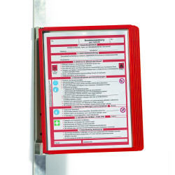 Bemutatótábla tartó, Durable Vario® Magnet Wall 5, piros Irodatechnika, kellékei Durable