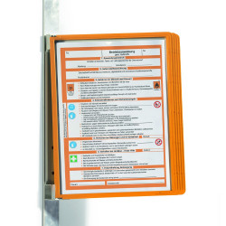 Bemutatótábla tartó, Durable Vario® Magnet Wall 5, narancssárga