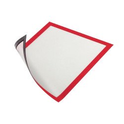Infókeret A4, 5 db/csomag, Durable Duraframe® Magnetic piros Irodatechnika, kellékei Durable