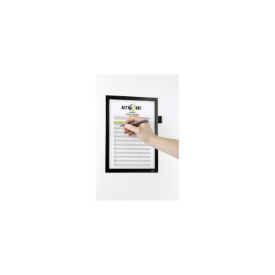Infókeret A4, öntapadó hátlap, mágneses záródás Duraframe® Note fekete Infókeret A4, öntapadó hátlap, mágneses záródás Duraframe® Note fekete