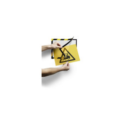 Infókeret A4, öntapadó mágneses záródás 2 db/csomag, Durable Duraframe® Security, sárga/fekete Irodatechnika, kellékei Durable