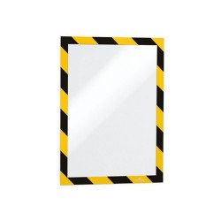Infókeret A4, öntapadó mágneses záródás 2 db/csomag, Durable Duraframe® Security, sárga/fekete Irodatechnika, kellékei Durable