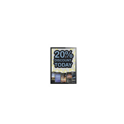 Infókeret 50x70, Durable Duraframe Poster Sun fekete Irodatechnika, kellékei Durable