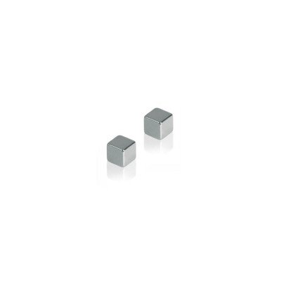 Mágnes, 1x1x1cm, erős, üvegtáblához, HMN1010 Franken ezüst 4 db/csomag
