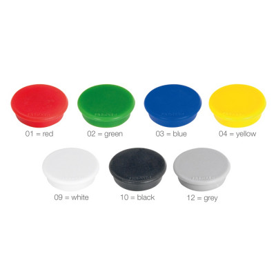 Mágnes 24mm, 10 db/csomag, Franken vegyes színek Mágnes 24mm, 10 db/csomag, Franken vegyes színek