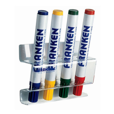 Táblamarker tartó mágneses 4 db marker tárolására alkalmas Franken átlátszó Táblamarker tartó mágneses 4 db marker tárolására alkalmas Franken átlátszó