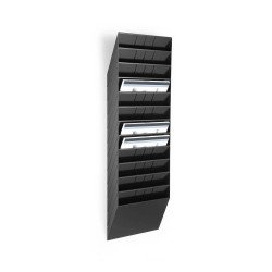Prospektustartó A4, Durable Flexibox 12 fekvő, fekete Irodatechnika, kellékei Durable