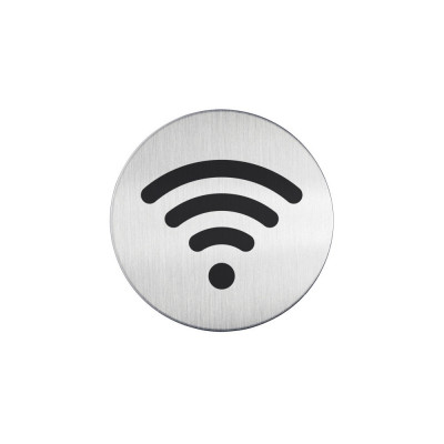 Piktogram, információs tábla, átmérő 83mm, WIFI Durable ezüst Piktogram, információs tábla, átmérő 83mm, WIFI Durable ezüst