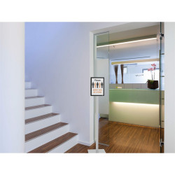 Információs tábla, padlóállvány, A4, basic Durable antracit INFO STAND BASIC
