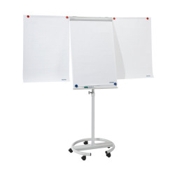 Flipchart tábla mobil 68x105cm, mágneses, 2 db segédkarral, 5 görgős Premium line  F2400/N Franken Irodatechnika, kellékei Franken