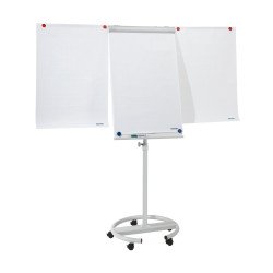 Flipchart tábla mobil 68x105cm, mágneses, 2 db segédkarral, 5 görgős Premium line Franken Irodatechnika, kellékei Franken