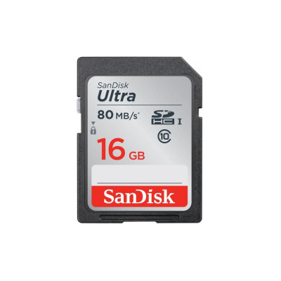 Memóriakártya SDHC ULTRA 16 Gb. Class10, UHS-1, 80Mb/s Sandisk Memóriakártya SDHC ULTRA 16 Gb. Class10, UHS-1, 80Mb/s Sandisk