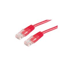 Kábel UTP CAT5e, 1m, Roline piros Számítástechnika és kellékei Roline