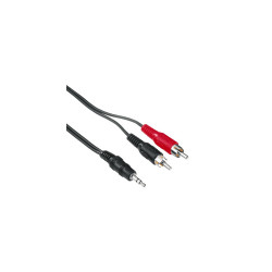 3,5JACK STEREO-2RCA ÖSSZEKÖTŐ 2M Számítástechnika és kellékei Hama